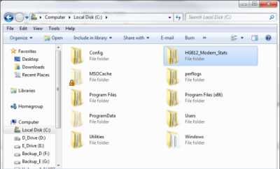 HG612 modem stats extract